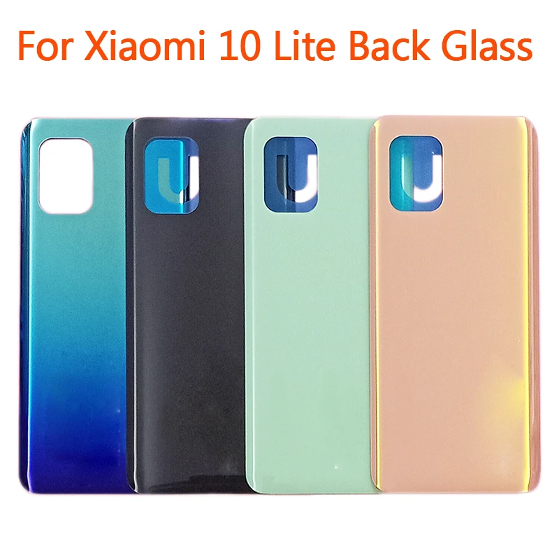 

Оригинальный задний корпус для Xiaomi Mi 10 Lite, Задняя стеклянная панель Mi10 Lite, сменная Крышка батарейного отсека