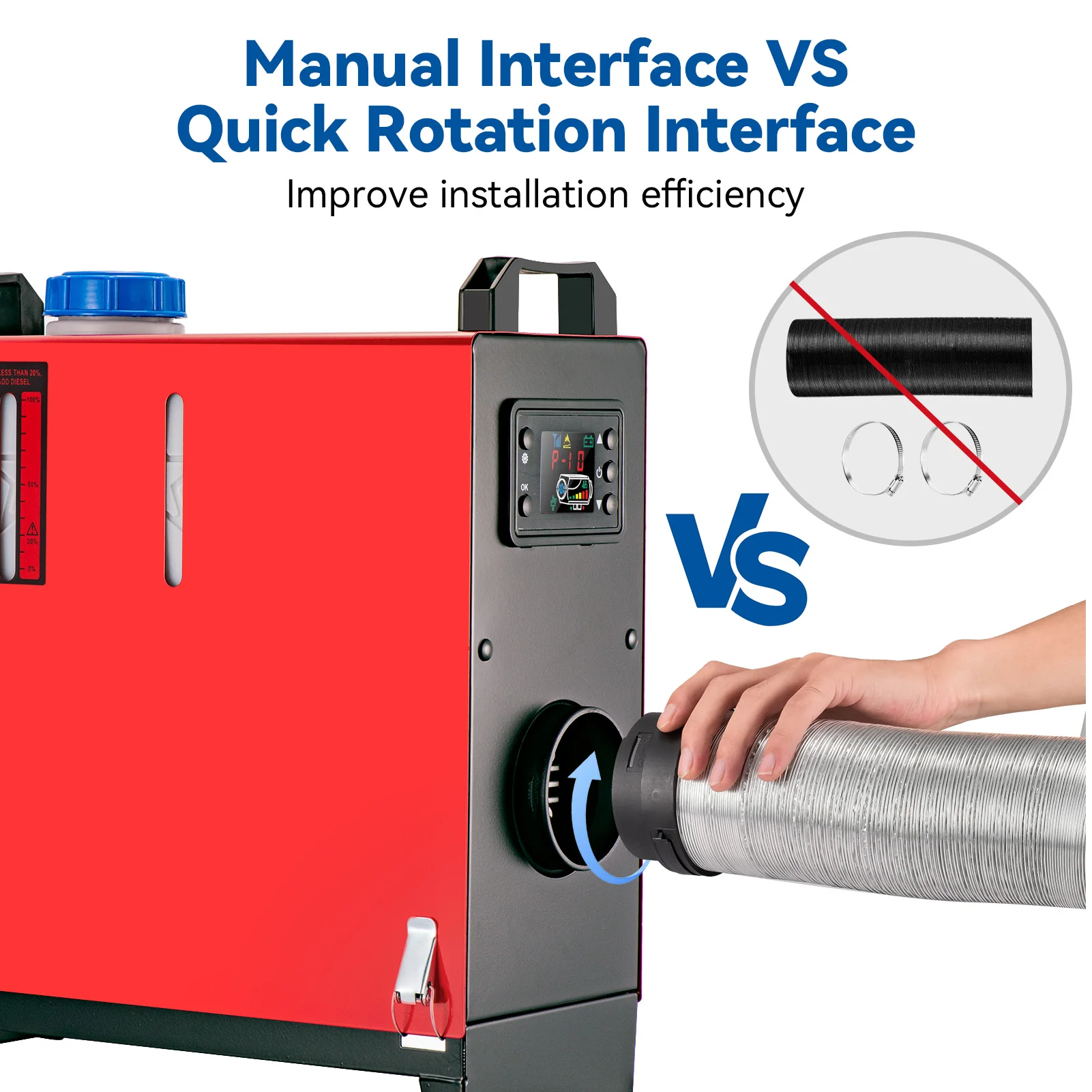 5 кВт/8 кВт все в одном 12 В дизельный воздухонагреватель с ЖК-дисплеем