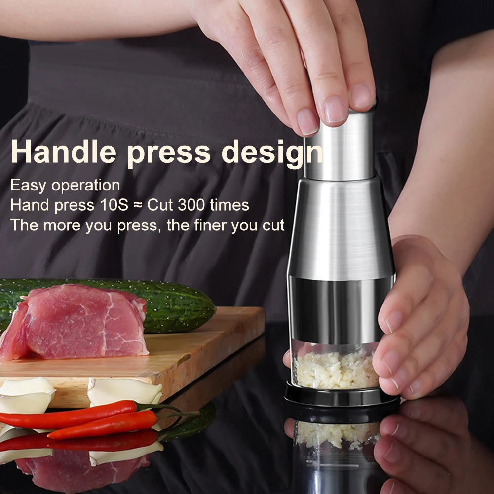 

Hand Garlic Grinding Chopper Press Chopper Stainless Steel Onion Masher Cutter Vegetable Chopper Kitchen Tools