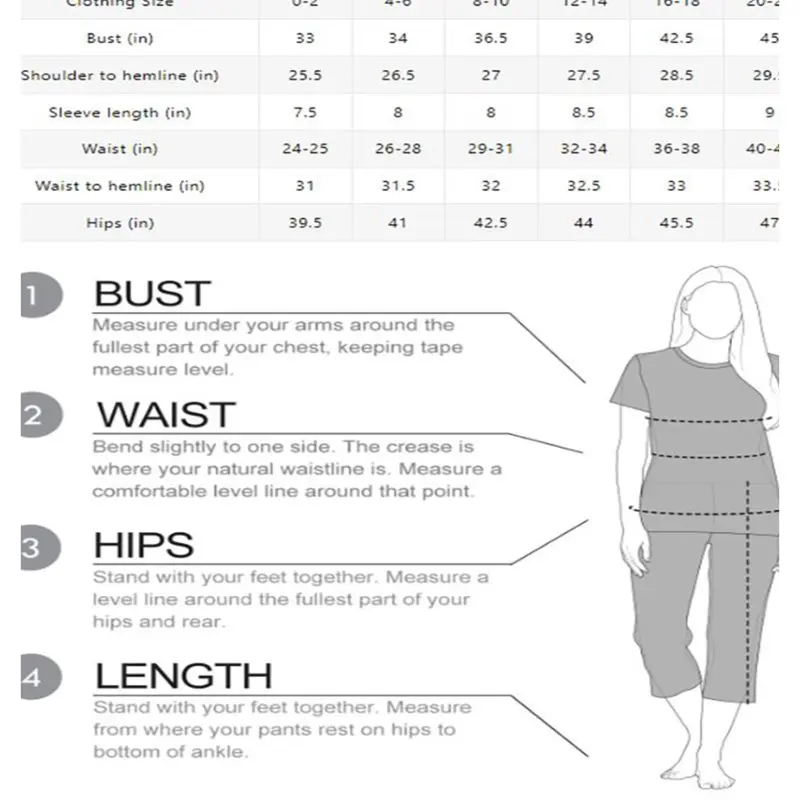 Women`s Stretchy Knit V-Neck Top and Capri Pant Pajama Set