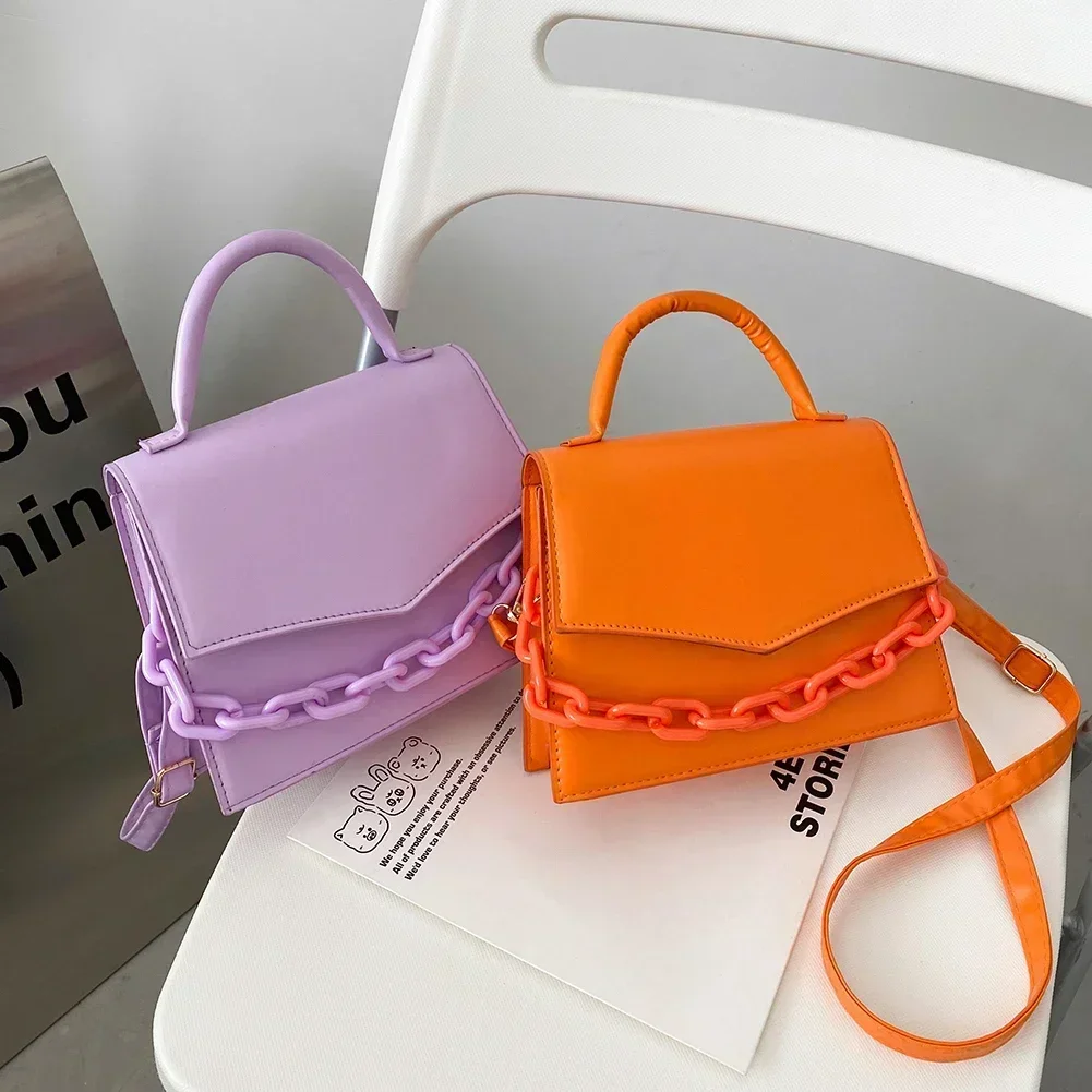 

Bags Small Fashion Color Top-handle Women Female Bags Leather Bags Shoulder Crossbody Solid Handbags Casual Messenger PU Bags