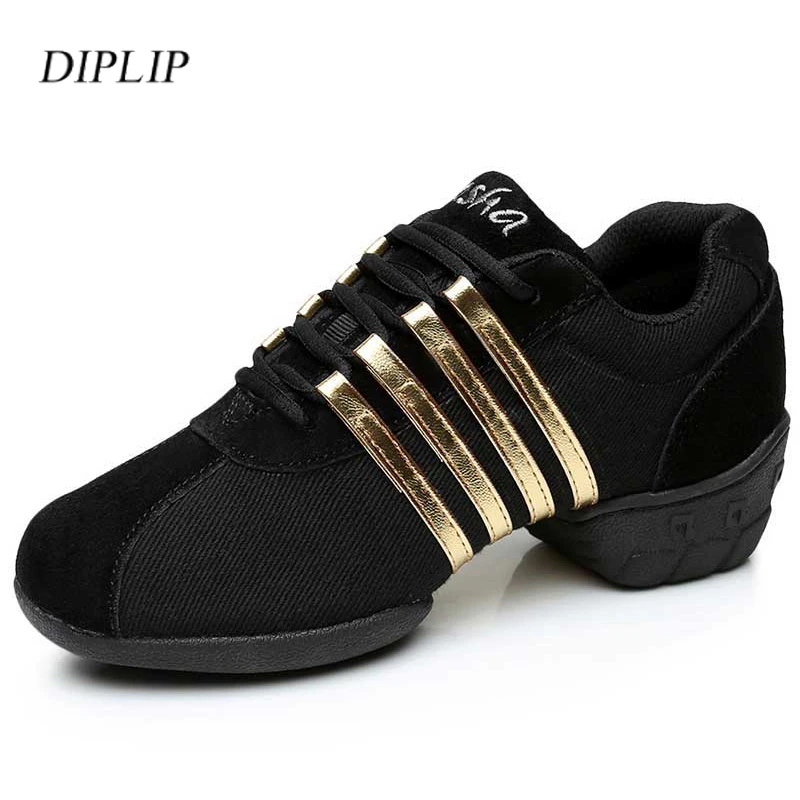 Diplip Women Dancing Shoes Modern Sneakers Air Mesh Breathable Shoes Girls Ladies Outdoor Soft Bottom Sports Jazz Dancing Shoes