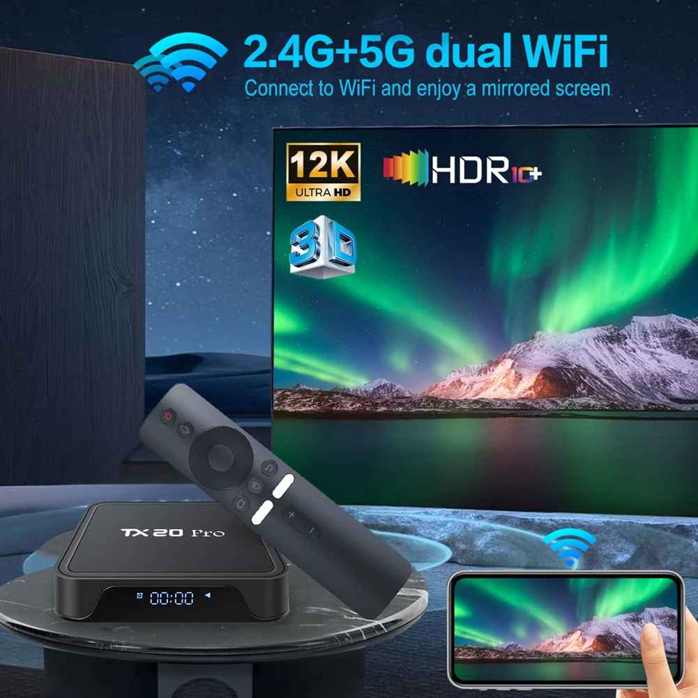 Android 15 Smart TV Box lwinner H313 четырехъядерный процессор 4K HD Dual WIFI BT5.2 1 ГБ 8