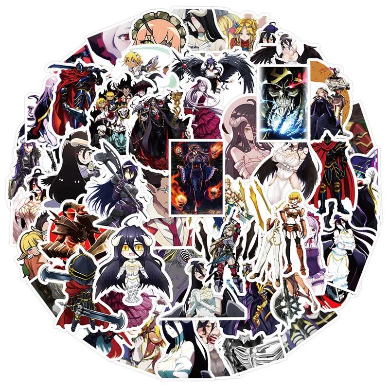 

10/50Pcs Anime Overlord Stickers Suitcase Skateboard Laptop Luggage Phone Cartoon Cute Stickers Decal Kids Gift