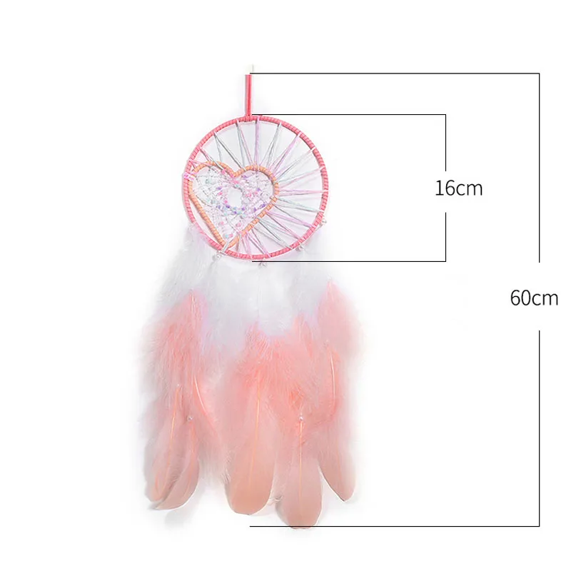 Розовая подвеска в форме сердца для спальни виде ветра настенное украшение