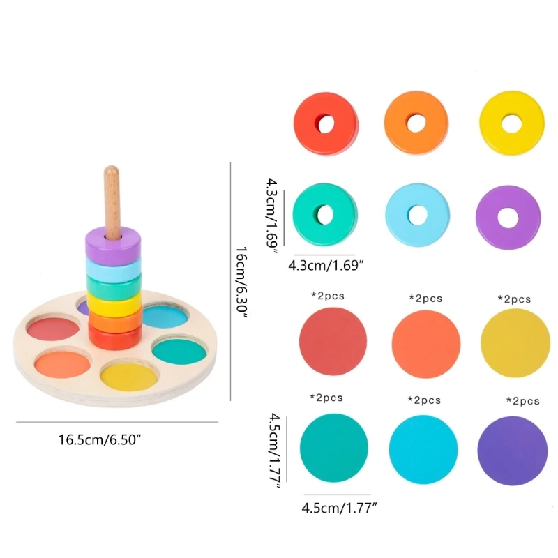 Детский штабелируемый блок деревянная игрушка-головоломка для малышей мелкая