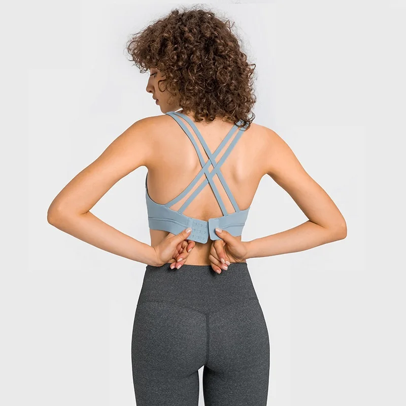 

Спортивный бюстгальтер для фитнеса, женский топ с открытой спиной для йоги, кроп-топ для тренажерного зала, сексуальное нижнее белье с пуш-а...