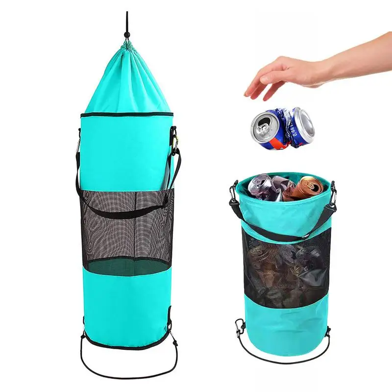 

Boat Garbage Bags Large Opening Boat Trash Can With Zipper Storage Bag For Kayaking Boating Camping Hiking Beach Fishing
