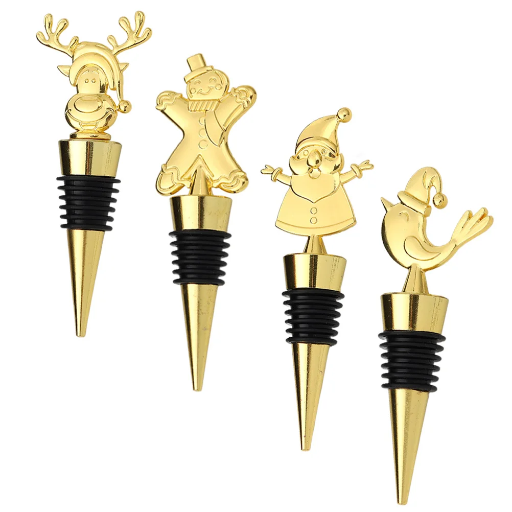 

Bottle Stopper Plug Christmas Stopperscap Party Santa Bottles Beveragesealing Favors Vacuum Supplies Champagne Preserver Gifts