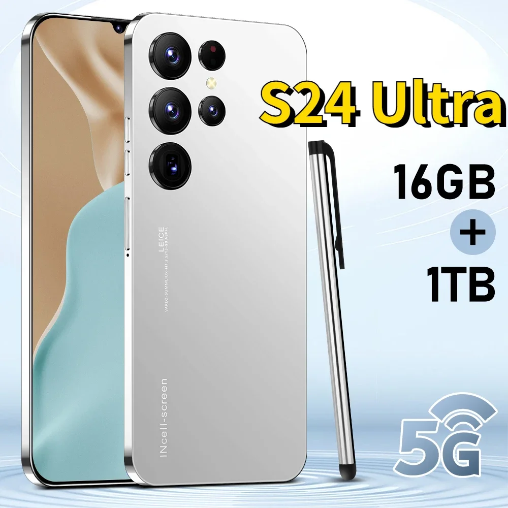 

2023 New S24 Ultra Android Smart Phone 6.8 inch 16GB+1TB Unlocked 6800mAh 4G/5G Network 48MP+72MP mobile phones