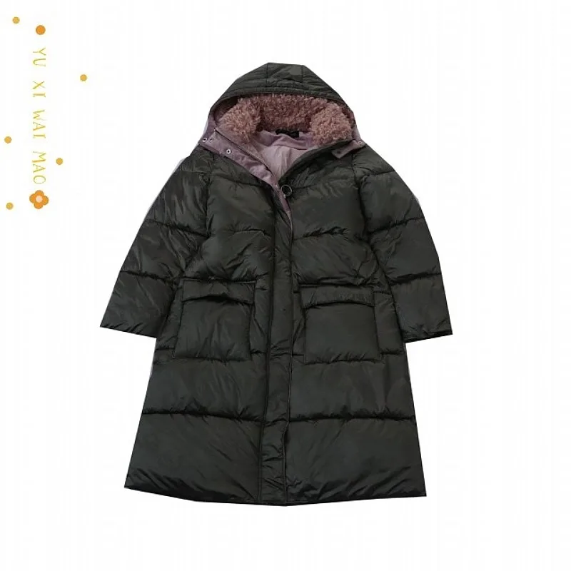 Зимняя новая европейская и американская женская теплая одежда с капюшоном