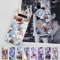 anime game genshin impact ganyu phone case for samsung s21 a10 for redmi note 7 9 for huawei p30pro honor 8x 10i cover