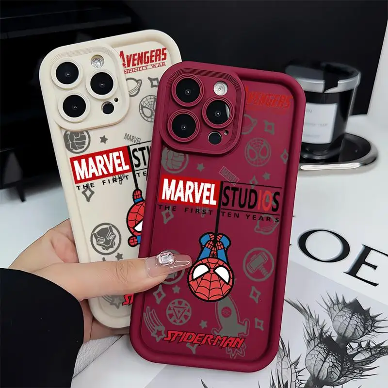 phone cases for Apple iPhone 15 13 14 12 11 Pro Max XS 7 XR 14Plus 8 X Angel Eye Ladder funda Cover Steve Rogers Cartoon IronMan