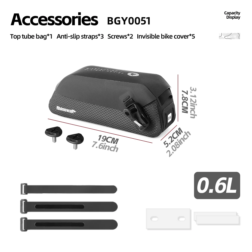 

Rhinowalk велосипедная верхняя сумка-труба IPX4 водонепроницаемая магнитная флип велосипедная передняя сумка велосипедная упаковка для MTB дорожный гравий аксессуары для велосипеда