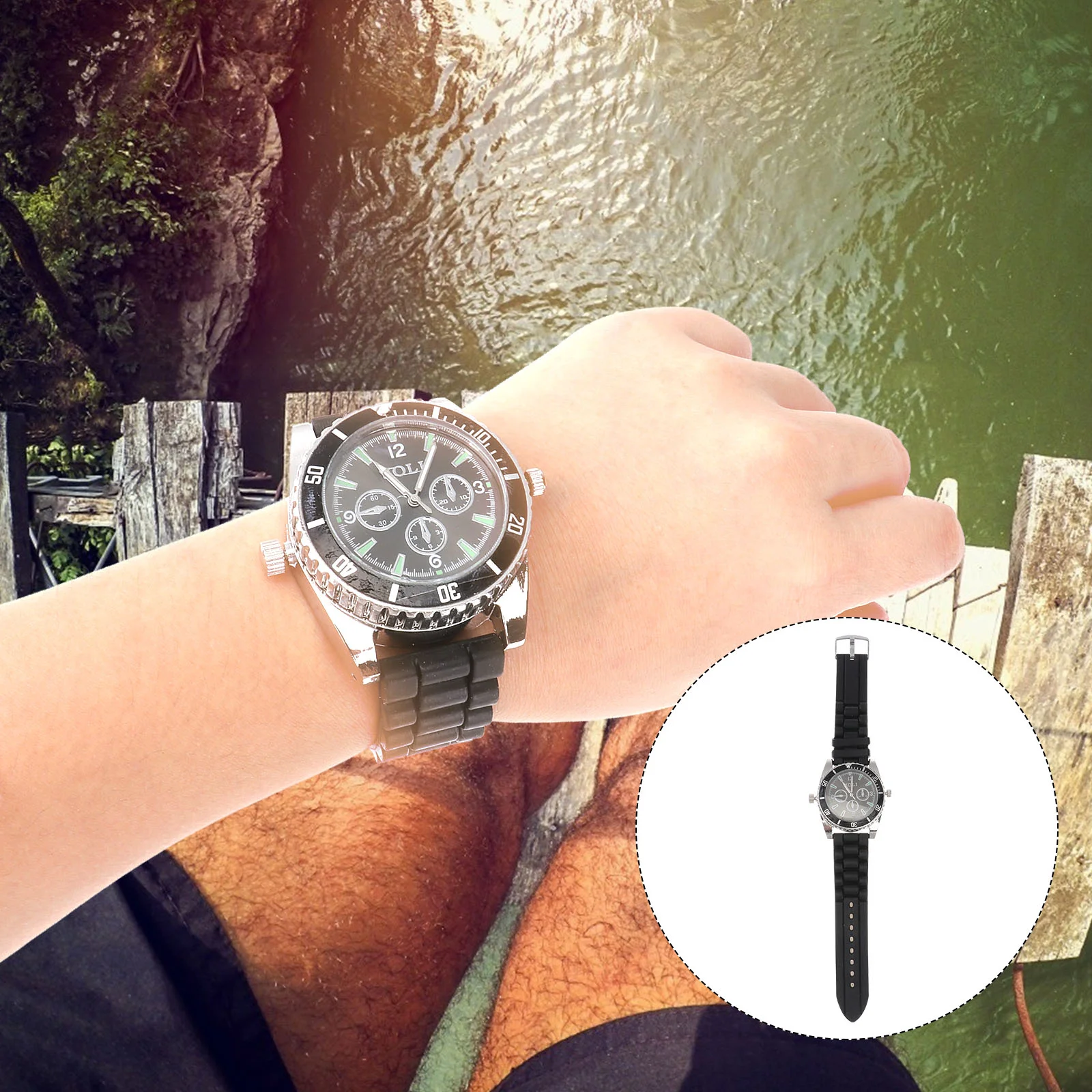 

1PC Watch Zinc Alloy Smoke Grinder Portable Electronic Watch Herb Pipe Grass Grinder