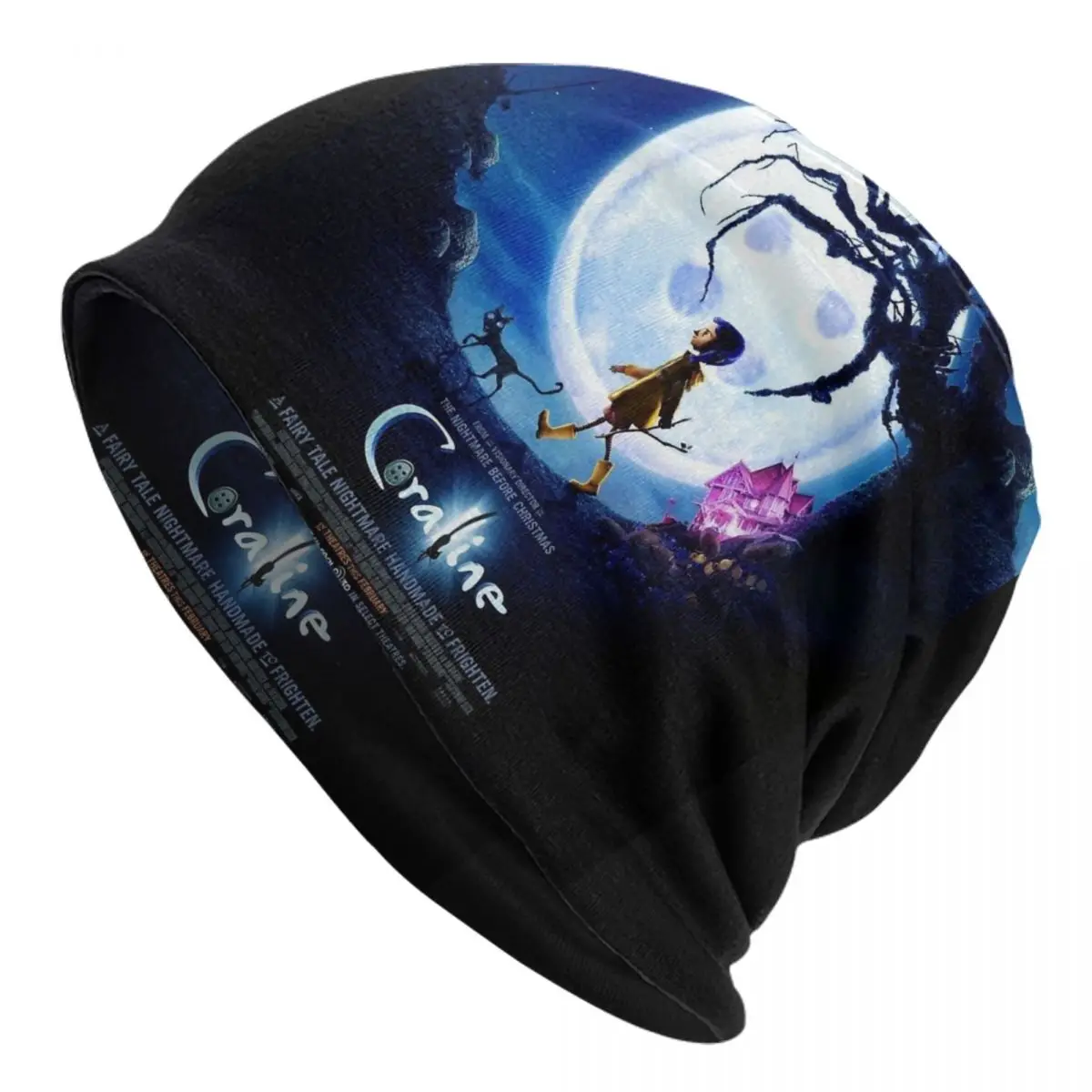 

Halloween Horror Movie Coraline Skullies Beanies Caps Unisex Winter Knitted Hat Women Men Cool Adult Bonnet Hats Outdoor Ski Cap