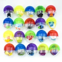 transparent plastic surprise toy ball capsules toy with inside different figure toy for vending machine as kids gift 10pcs5pcs