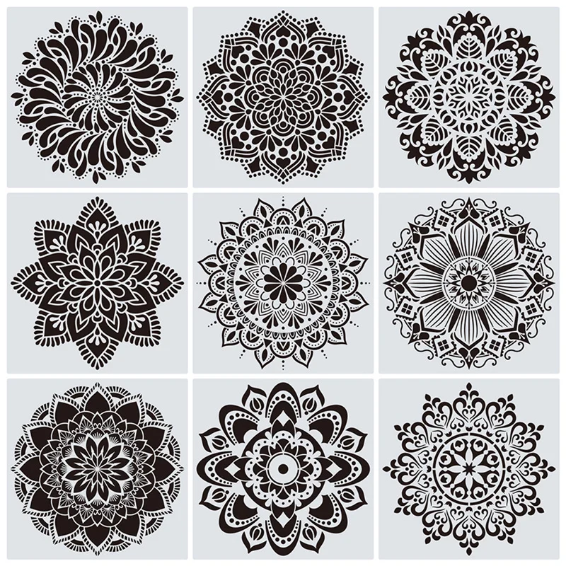 

DIY Painting 30*30cm Vintage Mandala Pattern Stencils Template For Tile Wall Floor Furniture Painting Decorative