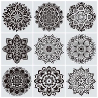 diy painting 3030cm vintage mandala pattern stencils template for tile wall floor furniture painting decorative