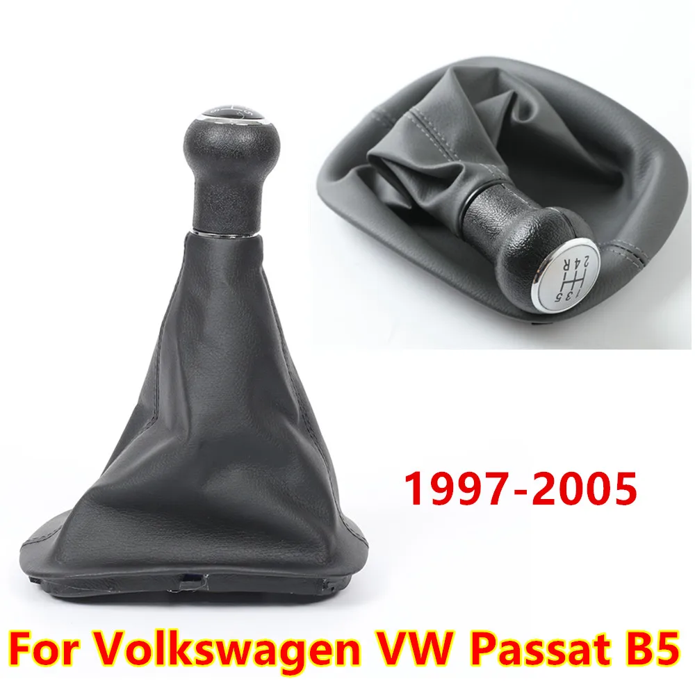 

For Volkswagen VW Passat B5 1997 1998 1999 2000 2001 2002 2003 2004 2005 Car-tyling 5 6 Speed Gear Stick Shift Knob Leather Boot