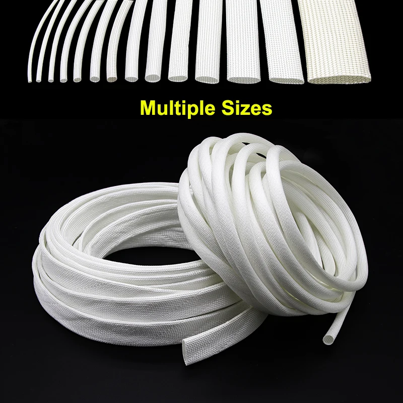 1/2/5 м белая трубка из стекловолокна ID1 мм ~ 50 600 градусов C устойчивая к высоким