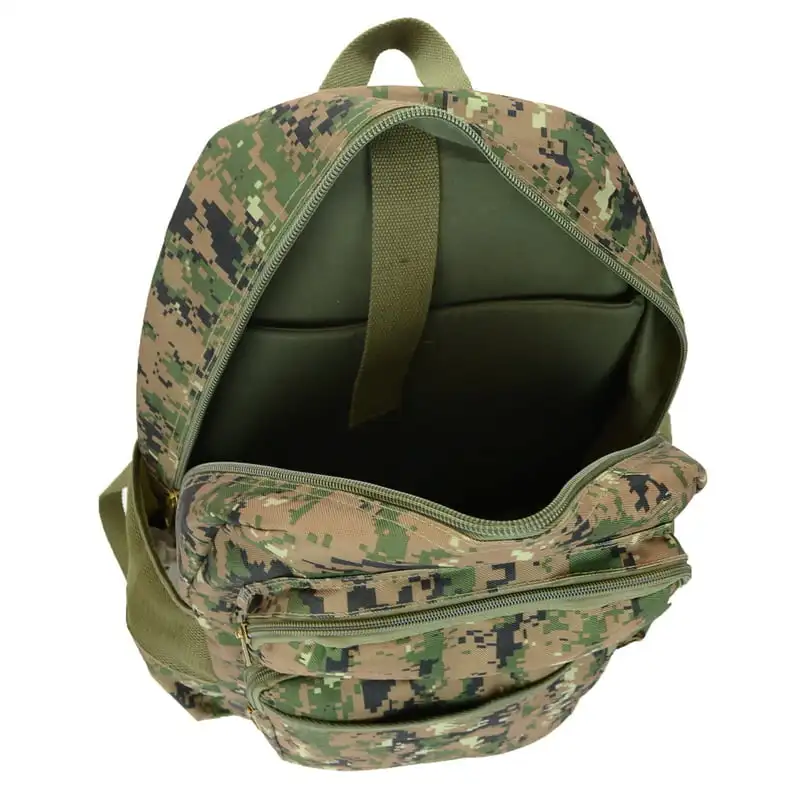 

Camouflage Print Water Resistant Backpack with 2 Front Zipper Pockets