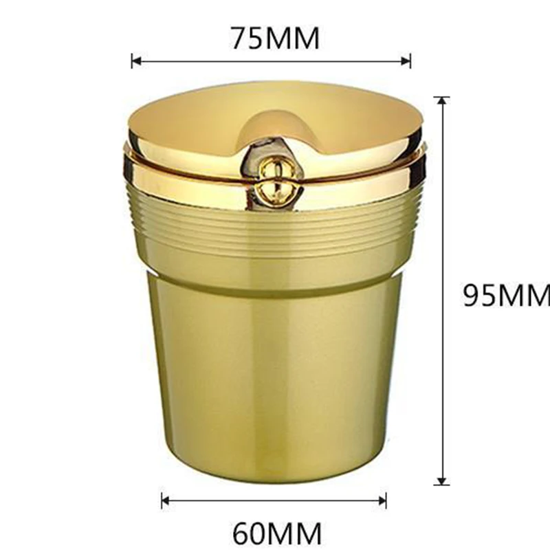 Автомобильная пепельница со светильник кой роскошный автомобильный бездымный