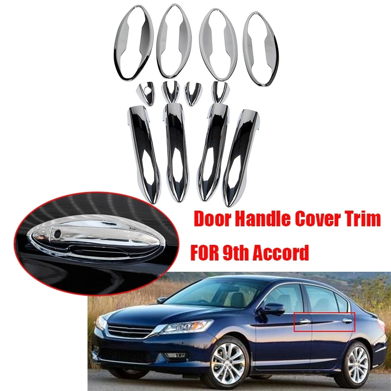 

ABS Chrome Door Handle Cover Protector Trim For Honda 9Th Accord 2013-2017 Pilot (No Keyless Holes) Car Styling