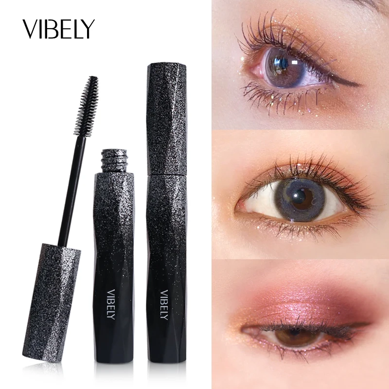 

VIBELY Curled Lashes Lengthening Mascara Volume Waterproof Long-wearing Black Eyelash Extension Beauty Eye Makeup Brush Cosmetic