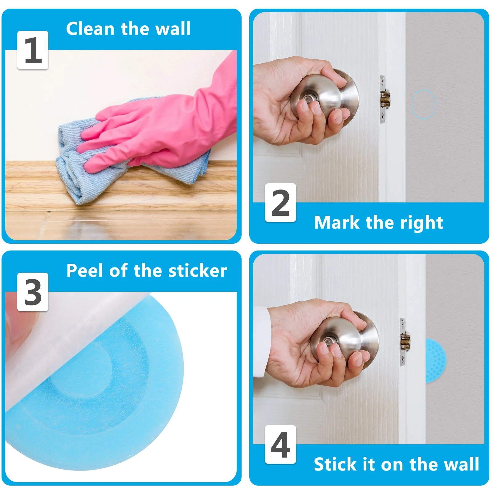 5 шт. дверной стопор коврик для защиты от падения дверей ручка настенный бампер