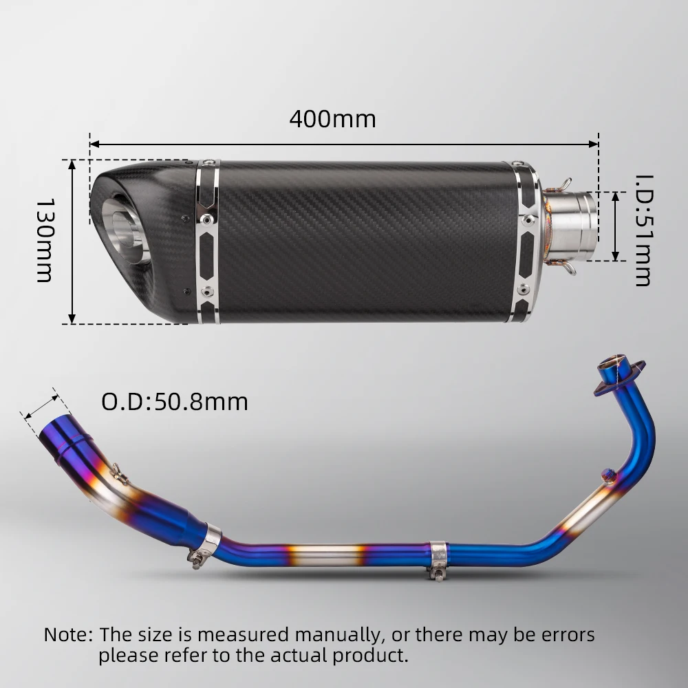 FOr HONDA CBR150 2017-2021 полный глушитель выхлопной системы мотоцикла Escape Slip On передняя