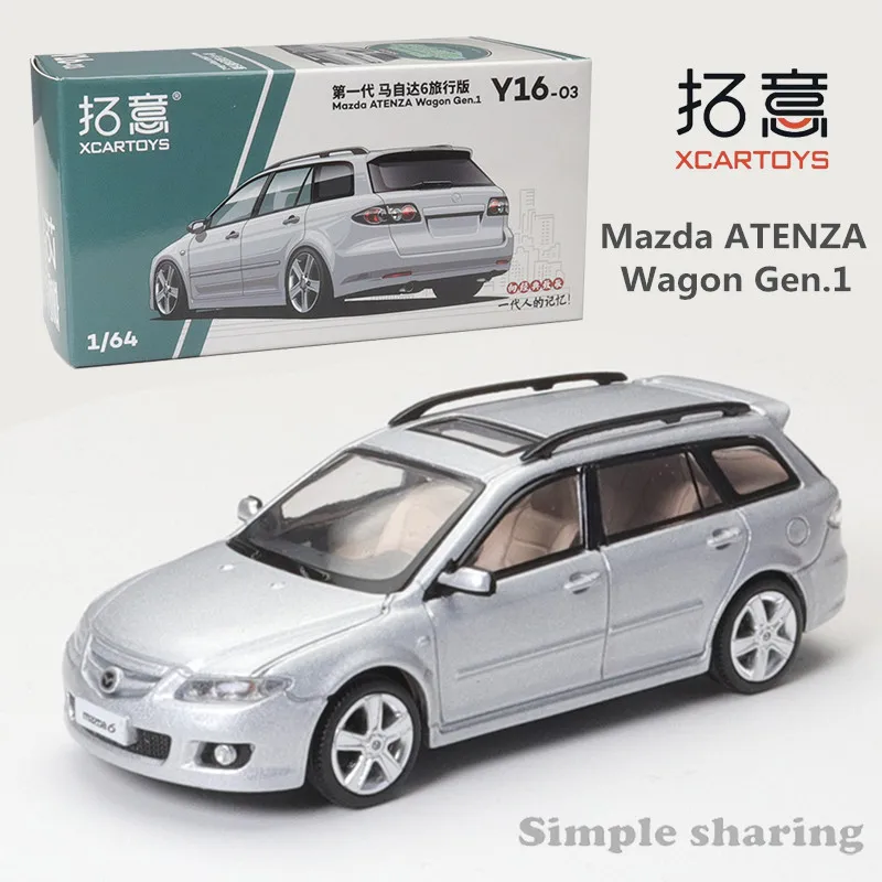 

XCarToys 1/64 Mazda ATENZA Wagon Gen.1 Silver Alloy Diecast Model Car Toy Collection Gift