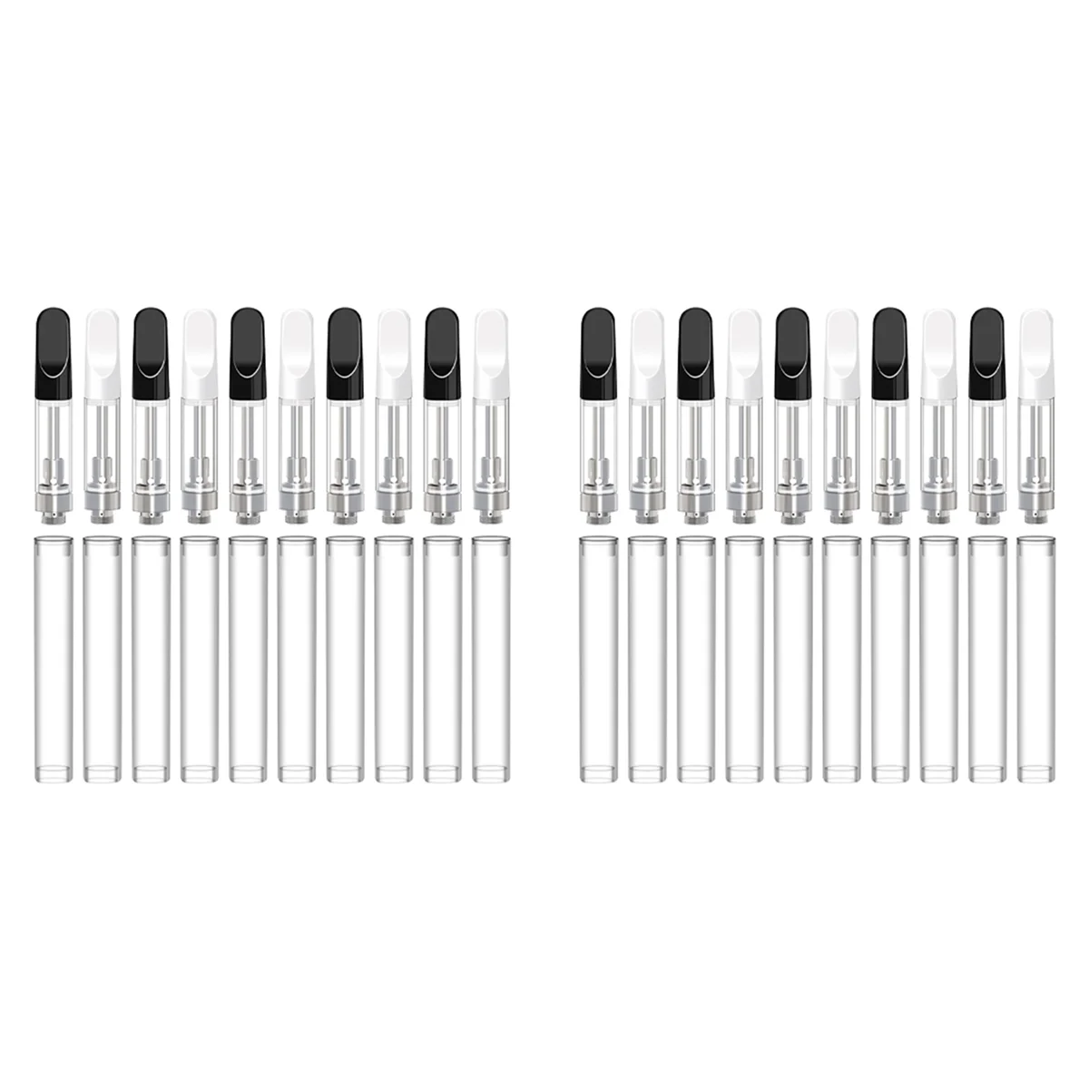 

40 PCS Empty Storage Cartridges for 1.0ML Glass Ceramics Easy To Fill
