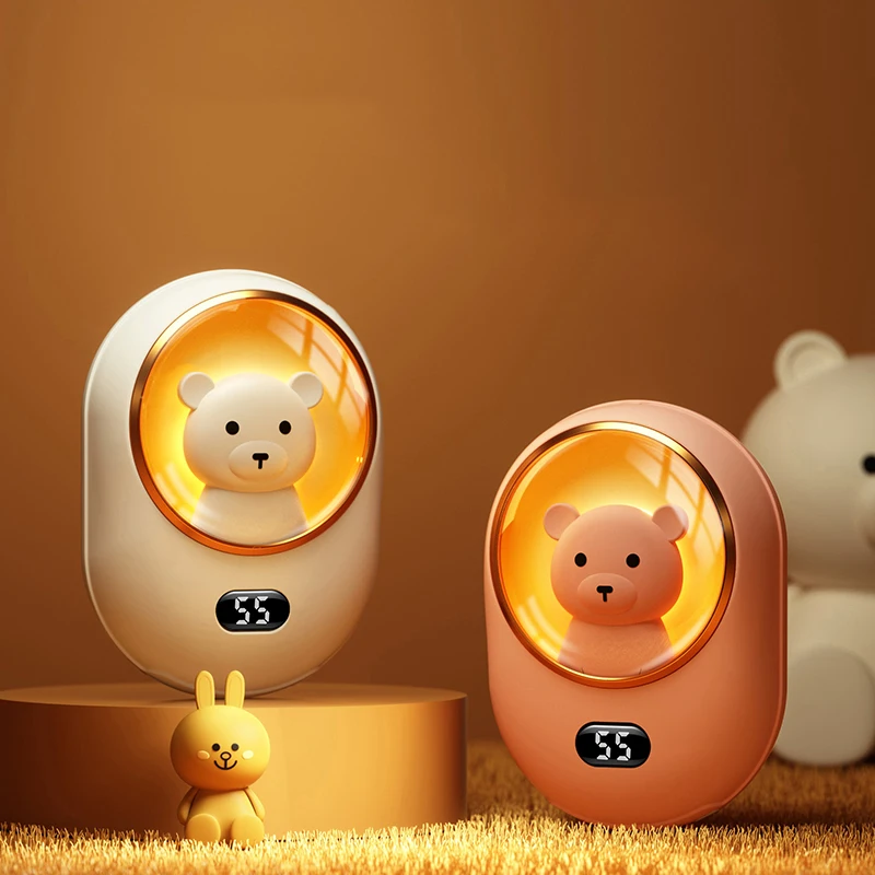

2022 New Hand Warmer USB Rechargeable Cute Heating for Travel Office Temperature Adjustable Machine Glow Electric Handy Warmer
