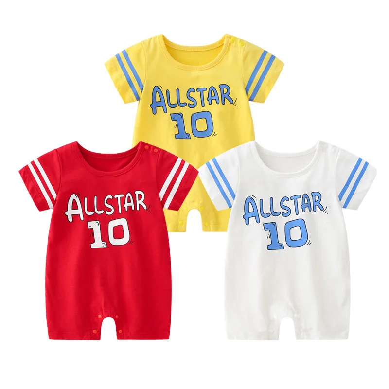 

Summer Baby Bodysuit Clothes Boys Girls Basketball Jersey Infant Cotton Romper Children Sports Baby Jumpsuits N. 10 Soccer Suit