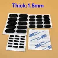 10pcs anti slip self adhesive silicone rubber oval mat feet pad floor protectors cabinet equipment black thickness 1 5mm