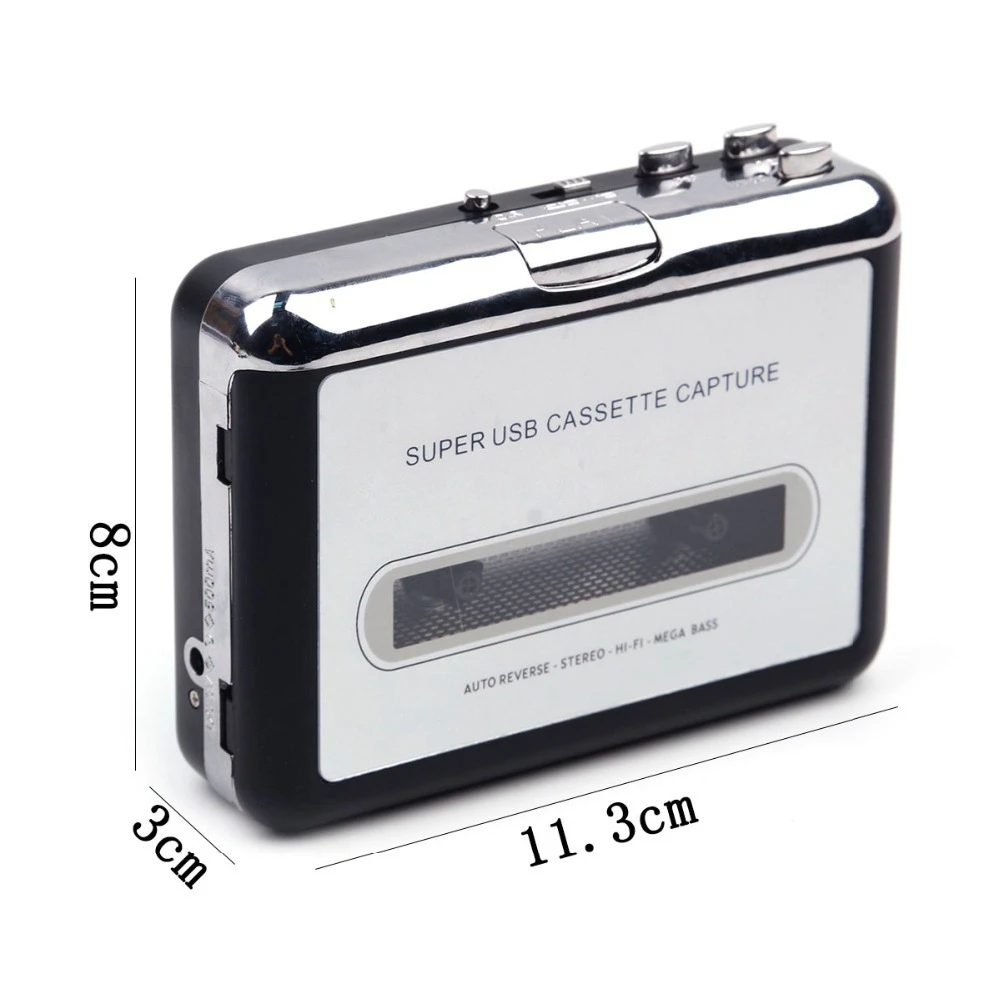 Портативная магнитола с USB-разъемом для записи кассет и MP3 |