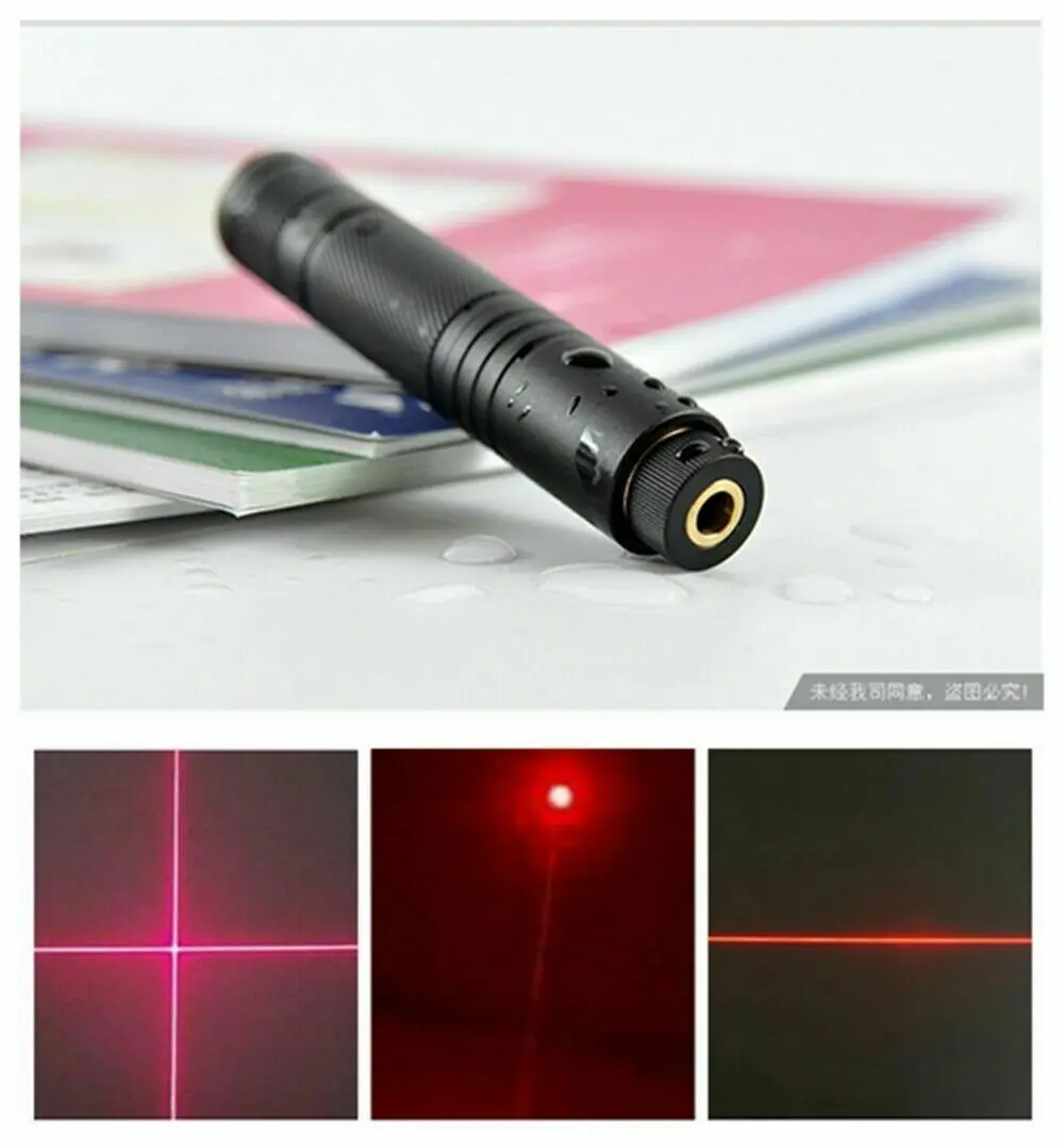 Adjustable Focusable Laser Pointer 650nm Red Laser Flashlights Long Time Working Portable Flashlight Dot Line Cross 650T-10 LED