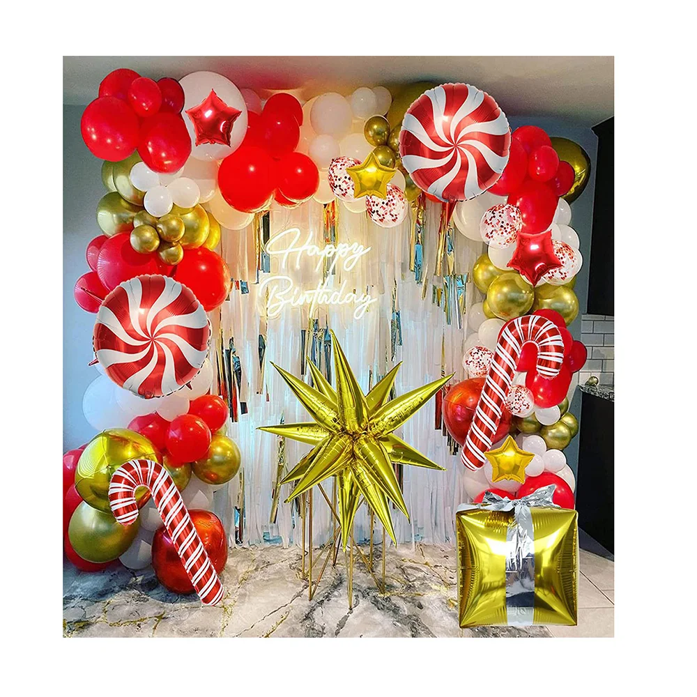 

DaBuCun Christmas Themes Foil Balloons Kit Merry Christmas Garland Balloon Decoration Christmas Festival Party Arch Ballon Decor