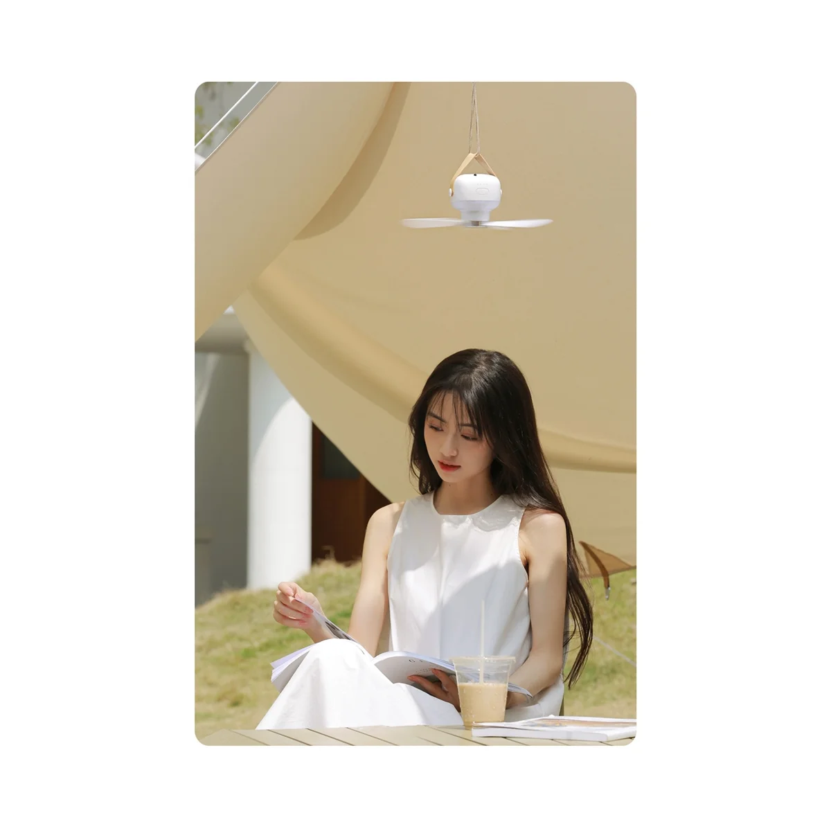 

Mini USB Camping Fan Battery Operated Remote Control 4 Gears Portable LED Light Tent Hanging Ceiling Fan for Home