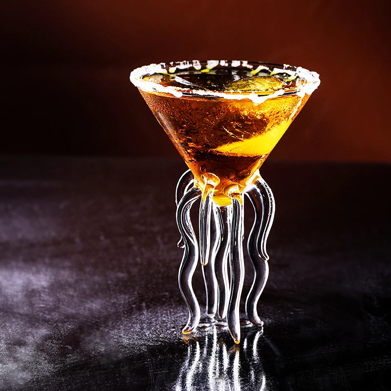 

European Bar Jellyfish Tentacle Alviero Martini Glass 3D Octopus Cocktail Goblet Mixing Wedding Party Champagne Coupes Wine Cup
