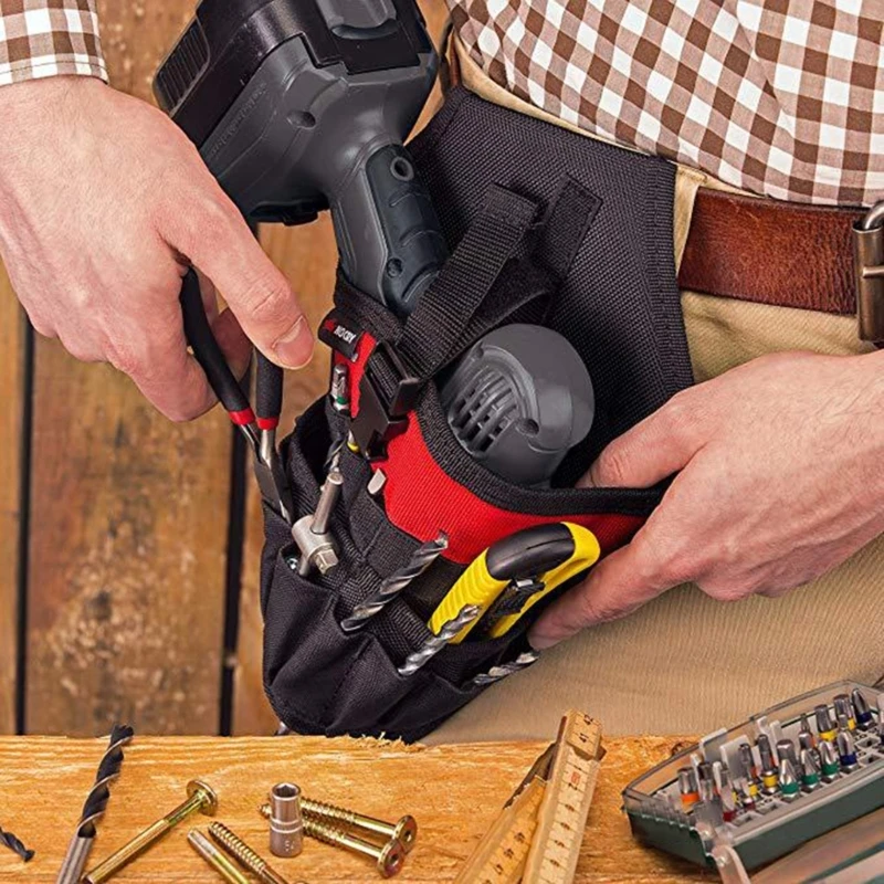 

Portable Tool Bag Drill Holsters Electrician Waist Storage Bag Wrench Tool Drop Shipping