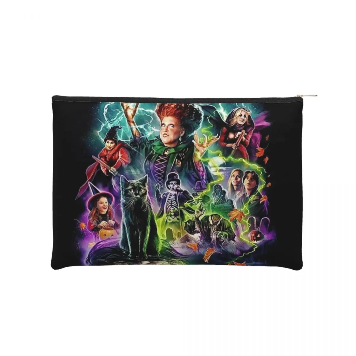 

Hocus Halloween Witch Pocus Makeup Bag for Women Travel Cosmetic Organizer Cute Witchcraft Storage Toiletry Bags