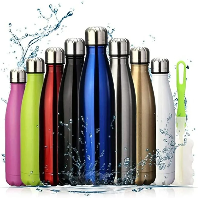 

Custom Travel Bottle Thermos Cola Shape Water Bottle Flask Double Wall Vacuum Insulated Stainless Steel Water Bottle Sports