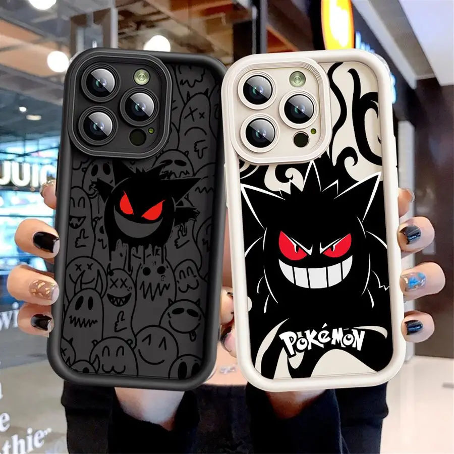 Чехол P-okemon Gengar для телефона Samsung Galaxy A12 A22 A32 A34 A13 A14 5G A33 A23 A24 4G противоударный мягкий