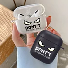 Мультяшный чехол из ТПУ для Apple Airpods 1, 2, 3, чехол для наушников с надписью Don't Touch My Pods, мягкие чехлы для Airpods 3 Pro, чехлы для наушников, чехол