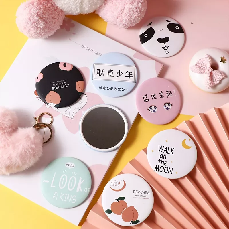 

Makeup Mirror Portable Hand Mirror Mini Round Pocket Mirror Makeup Vanity Mirror Compact Mirror Cosmetic Tool Travel Accessories