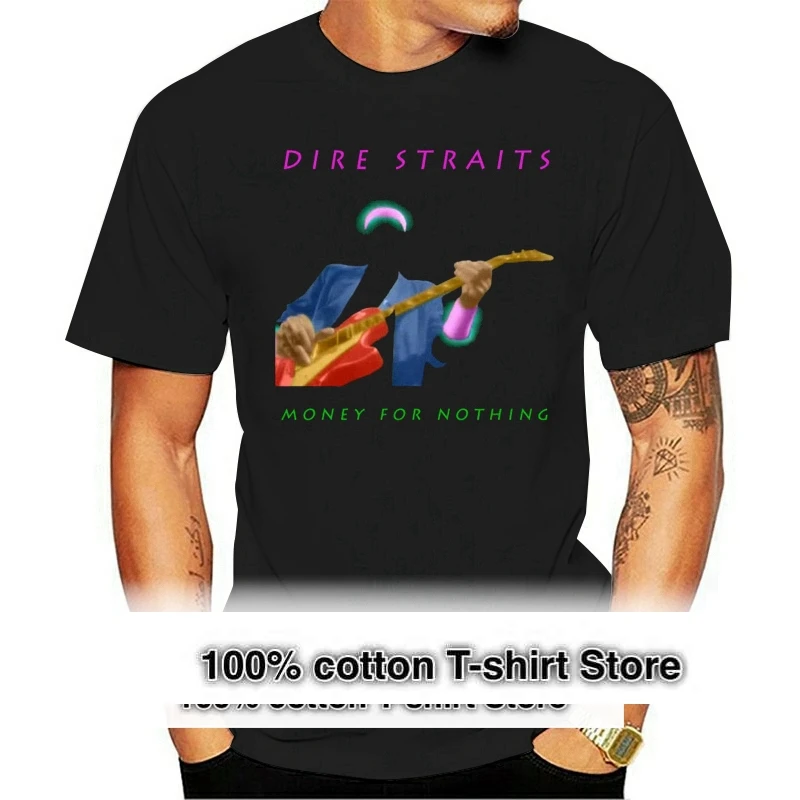 

Dire Straits Money For Nothing T Shirt Black Poster All Sizes S 5XL