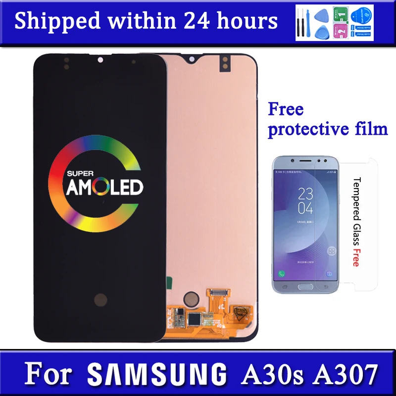 

Super AMOLED For Samsung Galaxy A30s LCD Display A307 A307F A307FN A307G A307YN LCD Touch Screen Digitizer Assembly Replacement