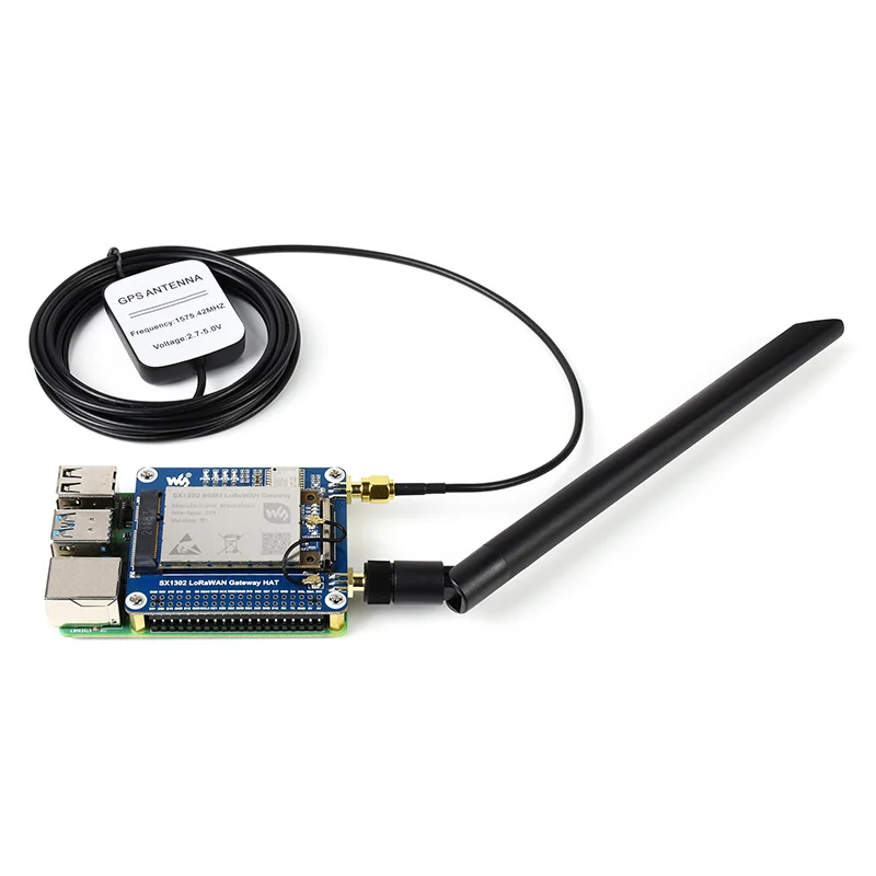 

Raspberry Pi SX1302 868M LoRaWAN Gateway Expansion Board GNSS Module Multi-channel Smooth Connection